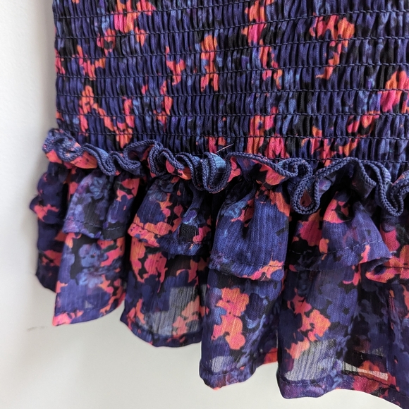 🎉 HP🎉 NWT...Aqua *LIMITED EDITION* Floral Smocked Sundress Size Girls M - Picture 6 of 11